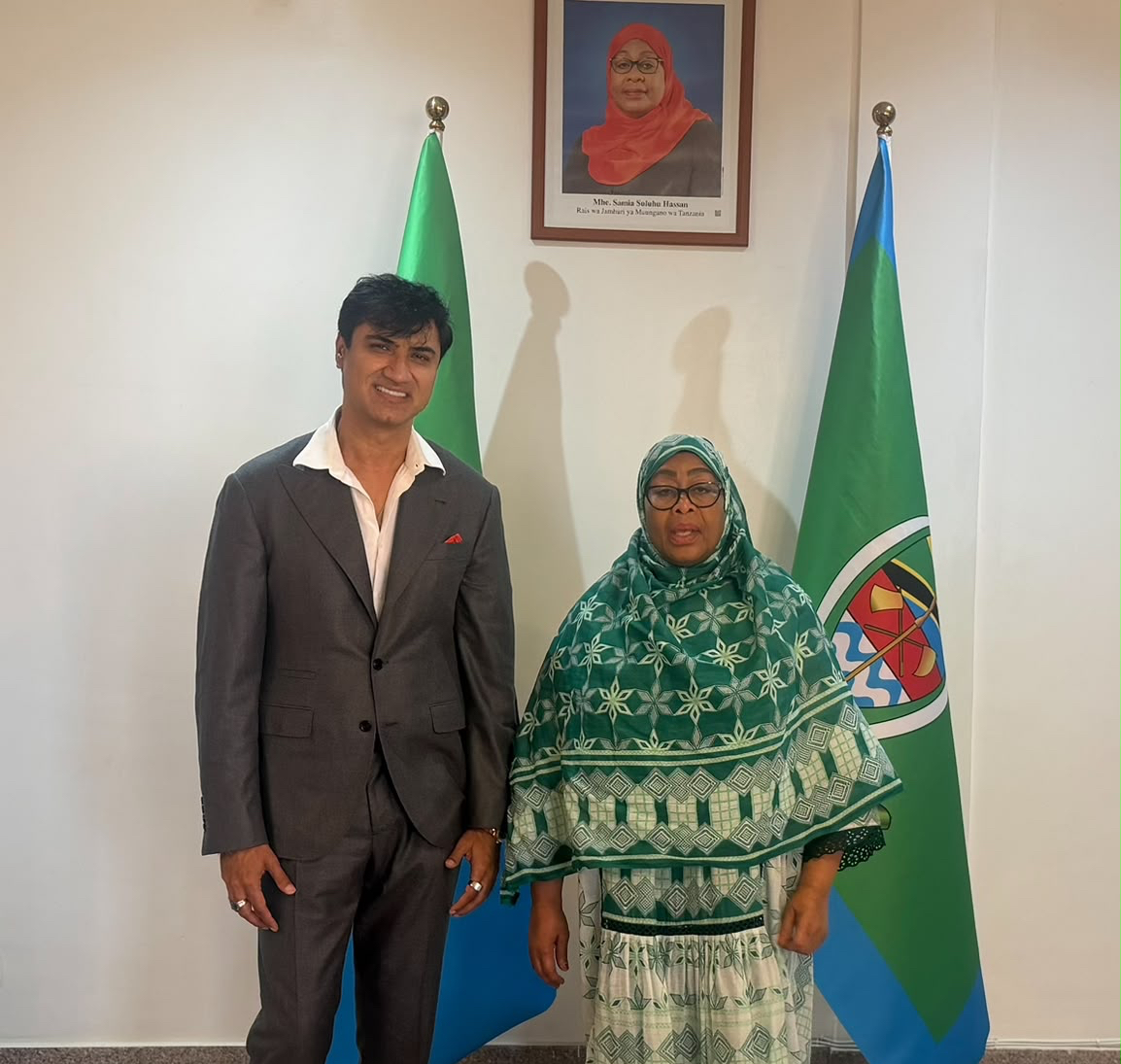 President of Tanzania and Mr. Sanjeev Mansotra on investments across education, agriculture and wellness sectors